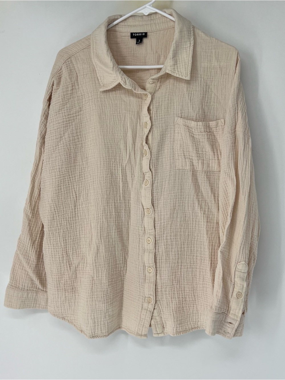 Torrid gauze button down shirt 3X